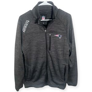 New England Patriots Mens G-III Apparel NFL Medium M Full Zip Pocket Jacket Gray